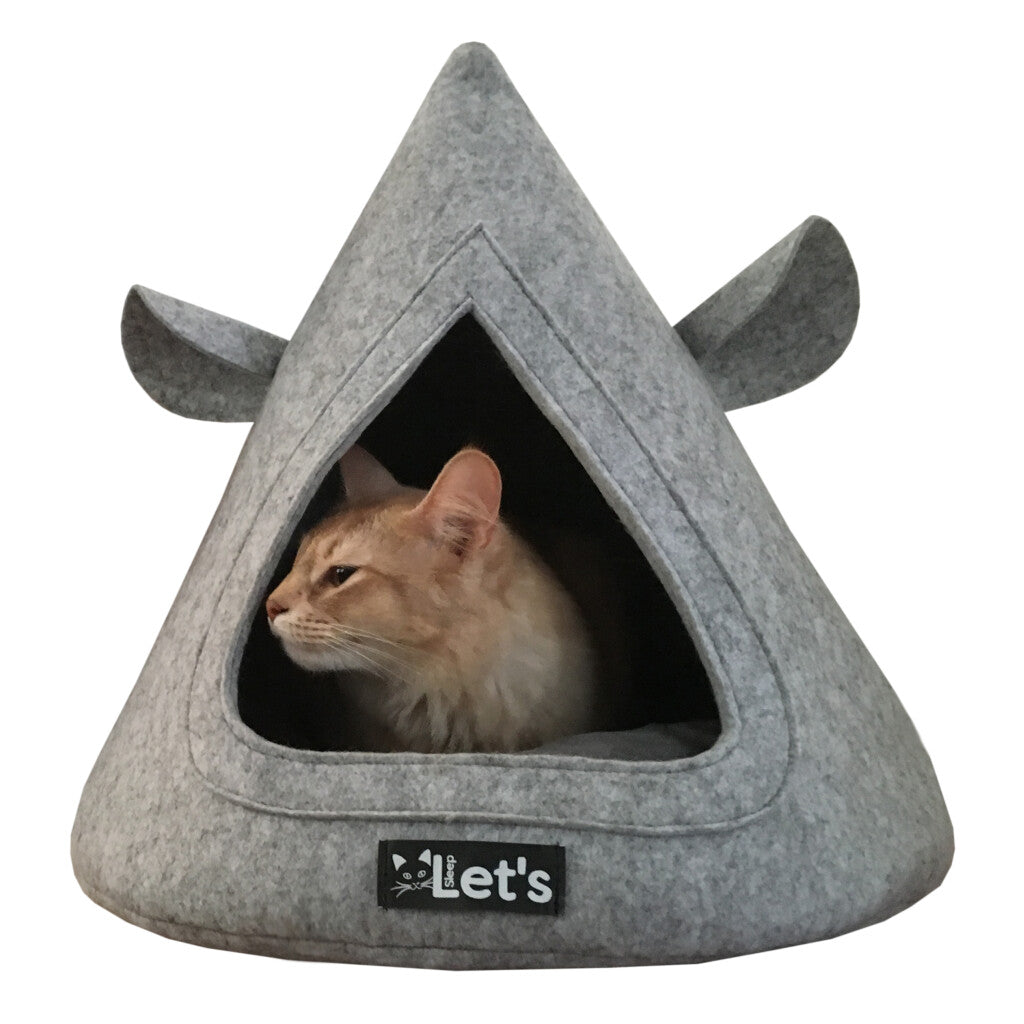 Let's sleep Pet Cave TeePee Grijs