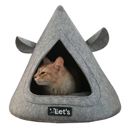 Let's sleep Pet Cave TeePee Grijs