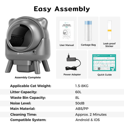 Cura X1 – Automatische Kattenbak met Appbediening