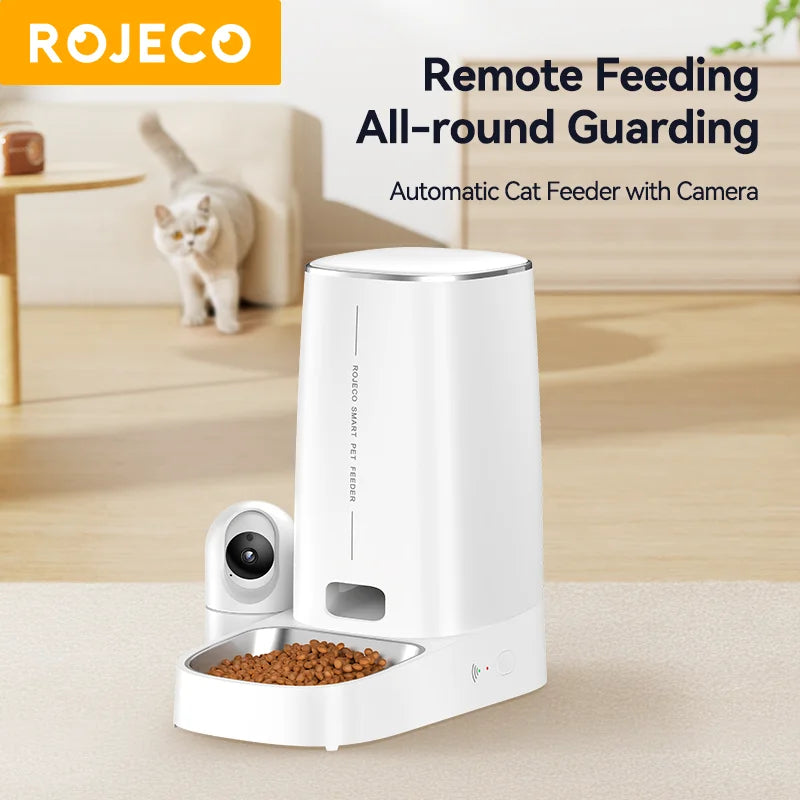 Rojeco SmartFeed 360 – Automatische Kattenvoerbak met 360° Camera & App (4L)
