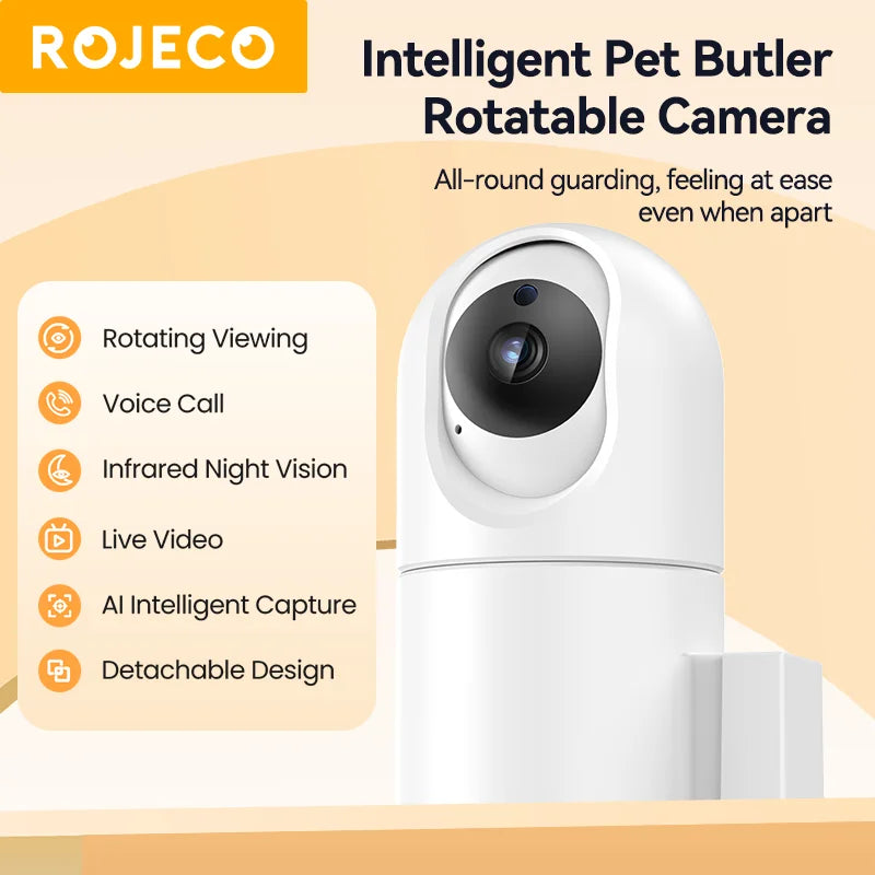 Rojeco SmartFeed 360 – Automatische Kattenvoerbak met 360° Camera & App (4L)