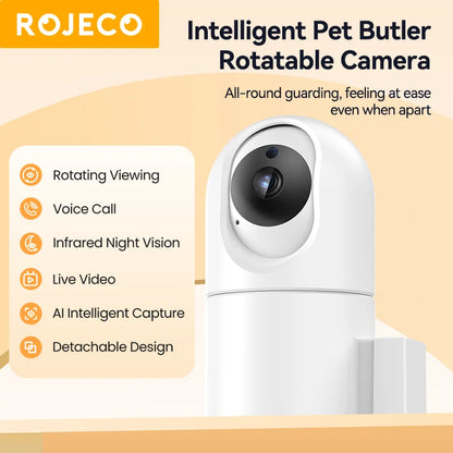 Rojeco SmartFeed 360 – Automatische Kattenvoerbak met 360° Camera & App (4L)