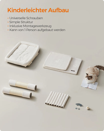 WHselect Comfort Krabpaal – Stabiele Kattenboom met Dubbele Grotten